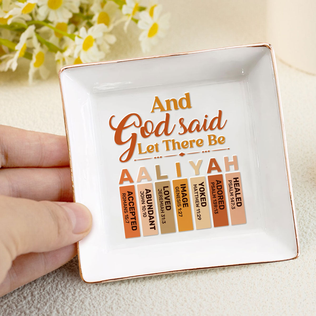 And God Said Let There Be - Personalized Jewelry Dish