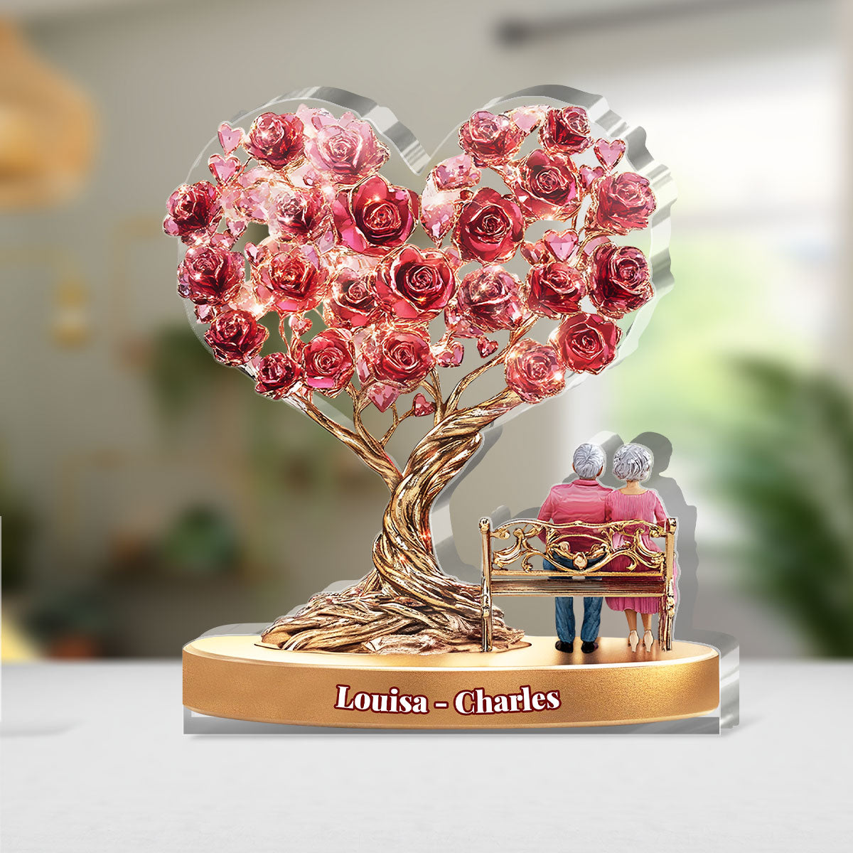 Together We Grow - Personalized Custom Shaped Squared Acrylic Plaque