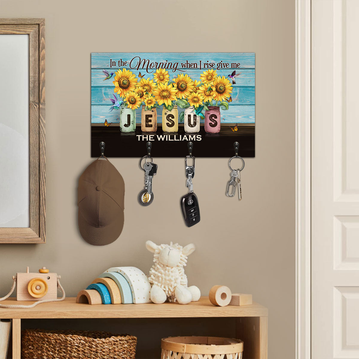 In The Morning When I Raise Give Me Jesus - Personalized Key Holder FCUWKHCSLEH1780TA