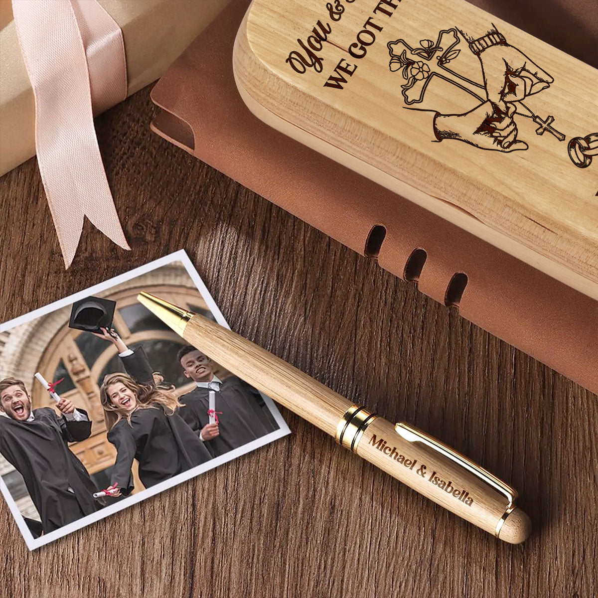 You & Me We Got This - Personalized Wooden Pen Set