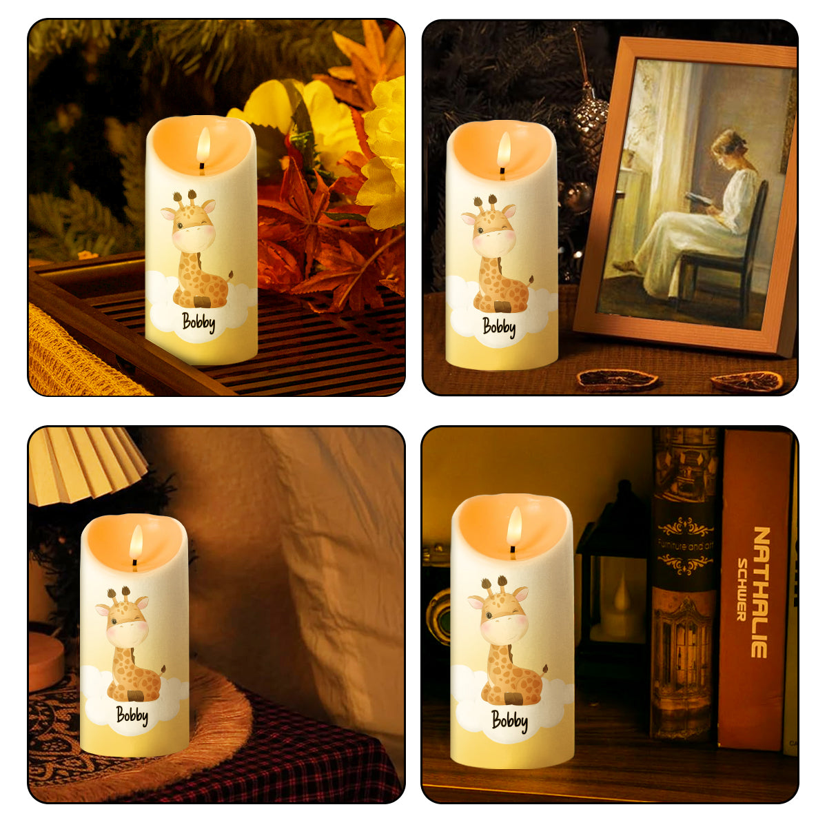 Grandkids Always In My Heart - Personalized Flameless LED Candle
