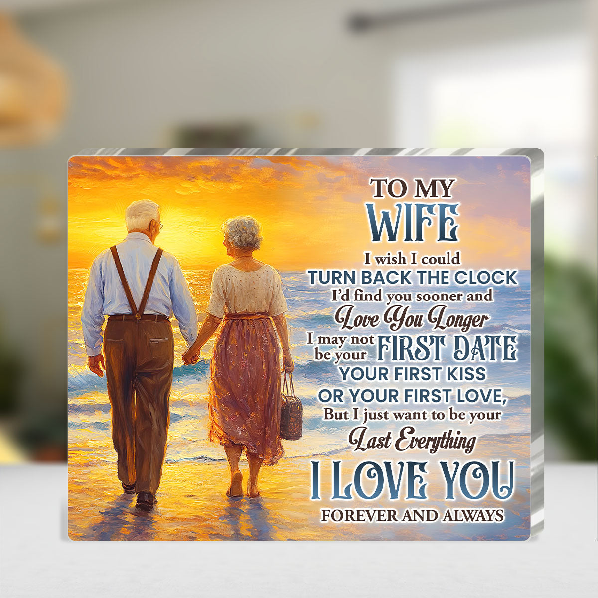 If I Could Turn Back Time - Personalized Custom Shaped Squared Acrylic Plaque