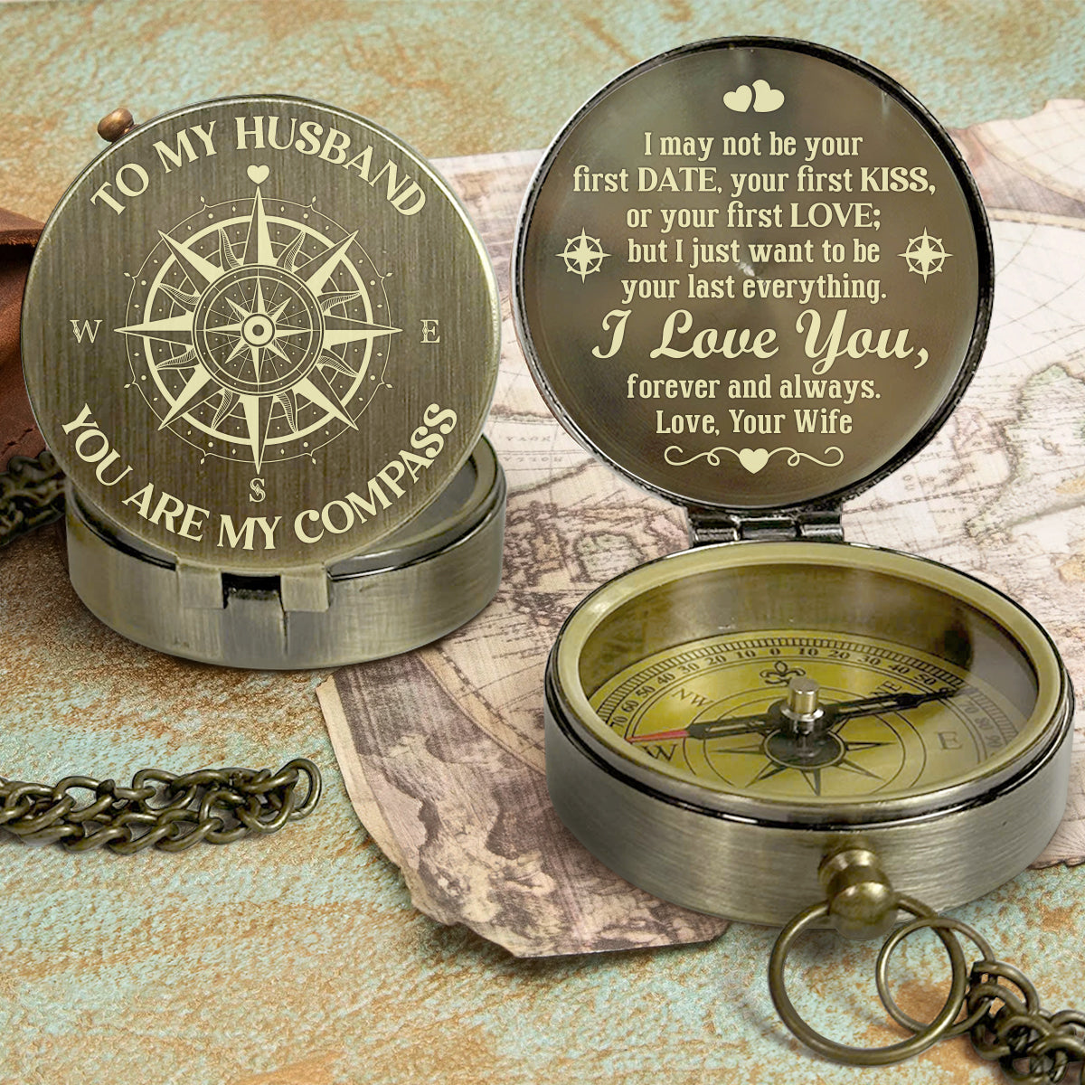 My Last Everything - Personalized Compass