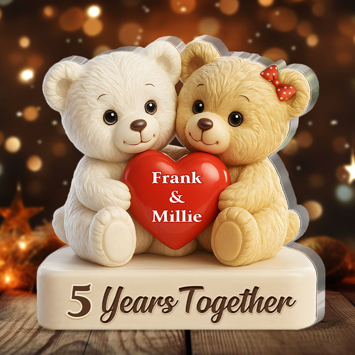 Together Is Our Favorite Place To Be - Personalized Custom Shaped Squared Acrylic Plaque