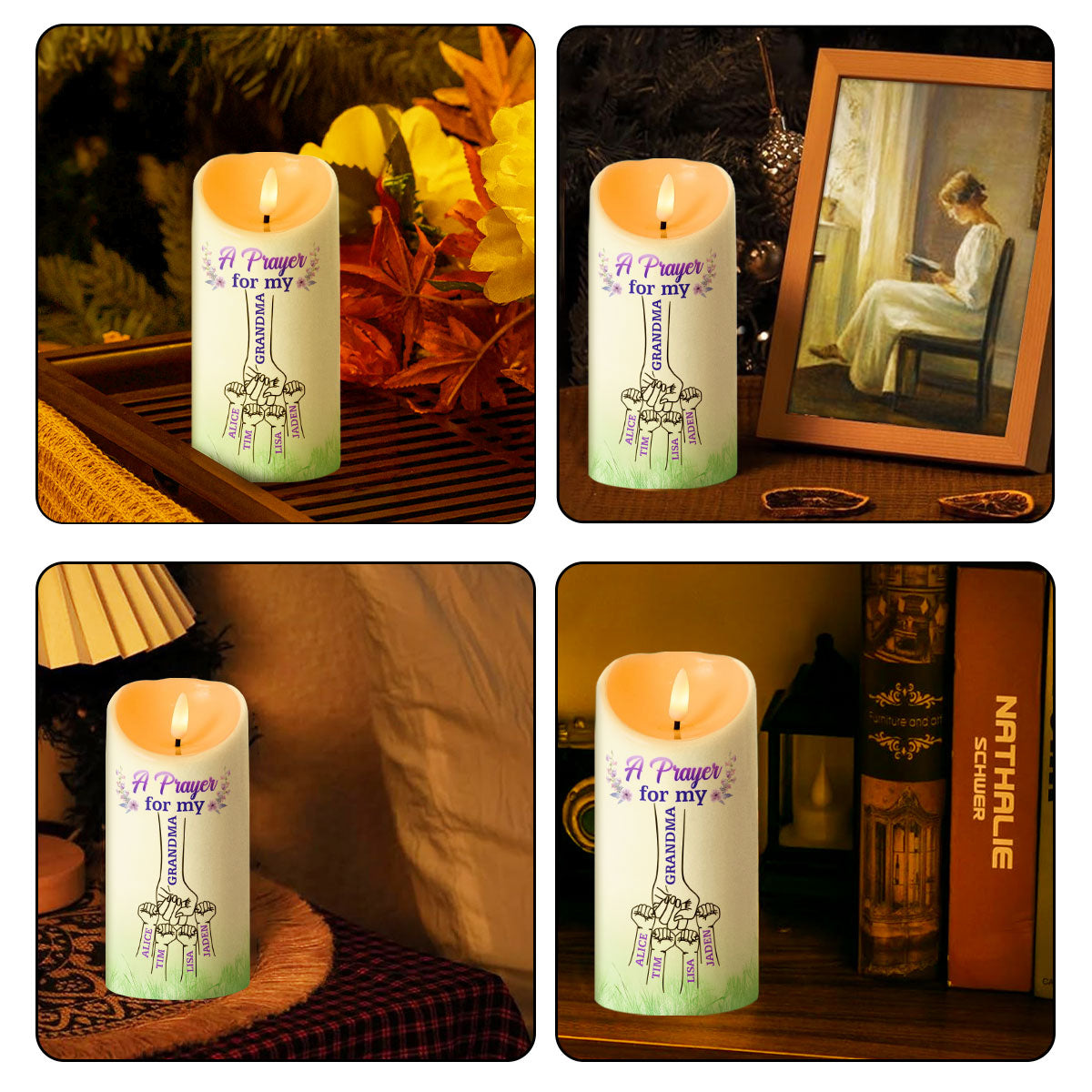A Prayer For My Mom/Grandma/Aunt - Personalized Flameless LED Candle