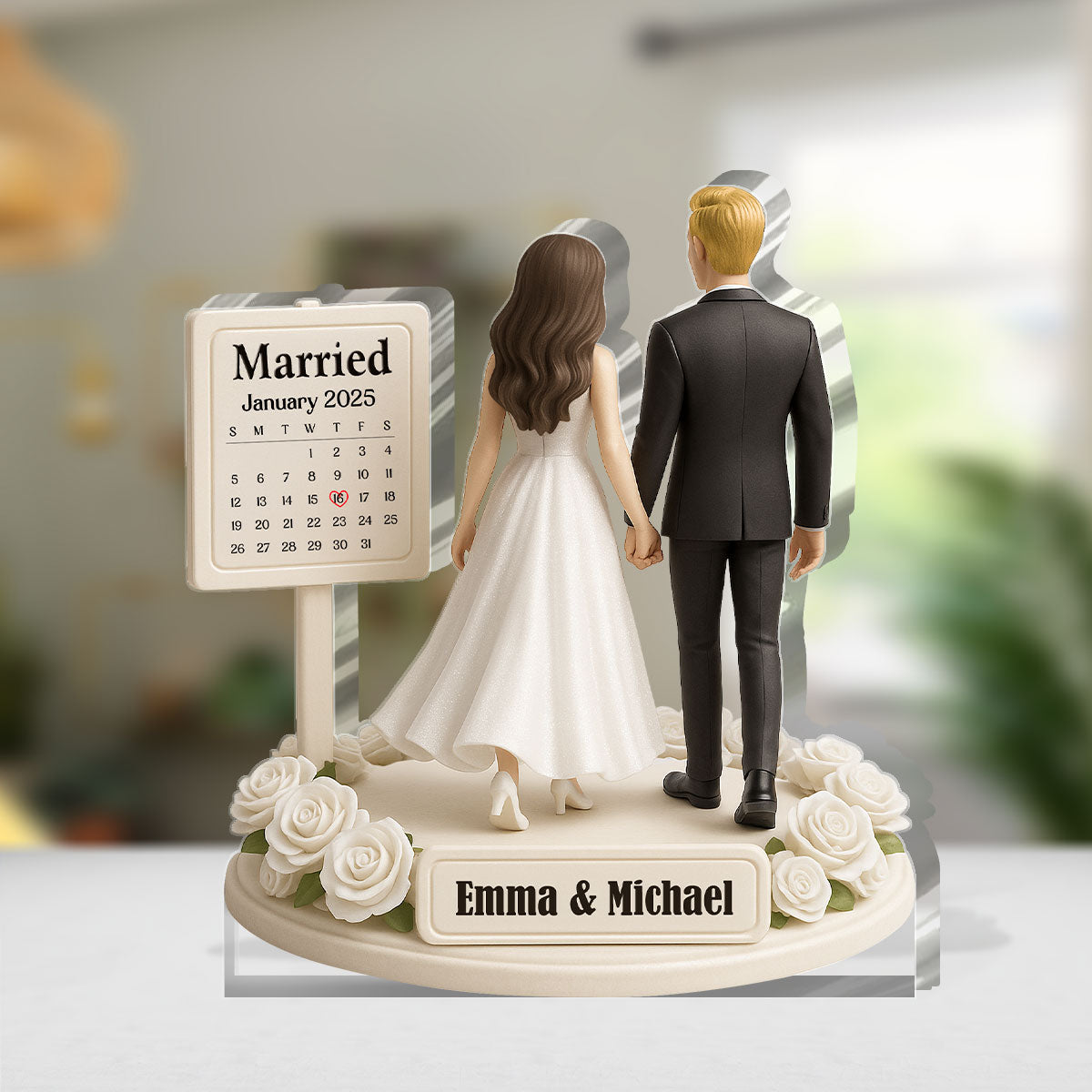 From This Day Forward - Personalized Custom Shaped Squared Acrylic Plaque