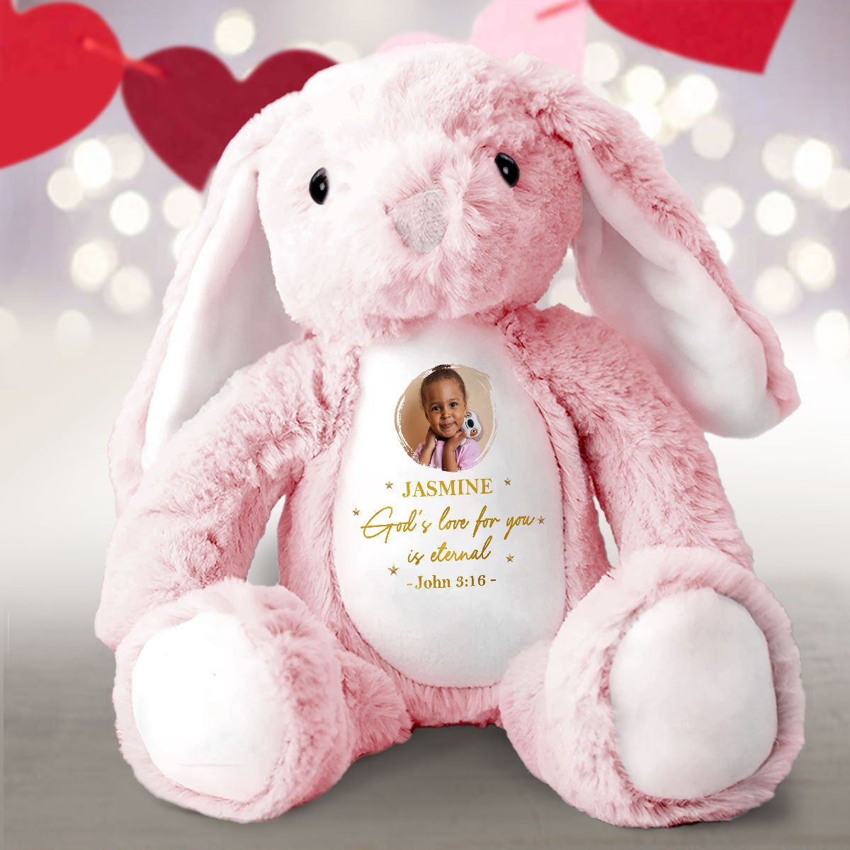 God's Promises For Kids - Personalized Stuffed Bunny