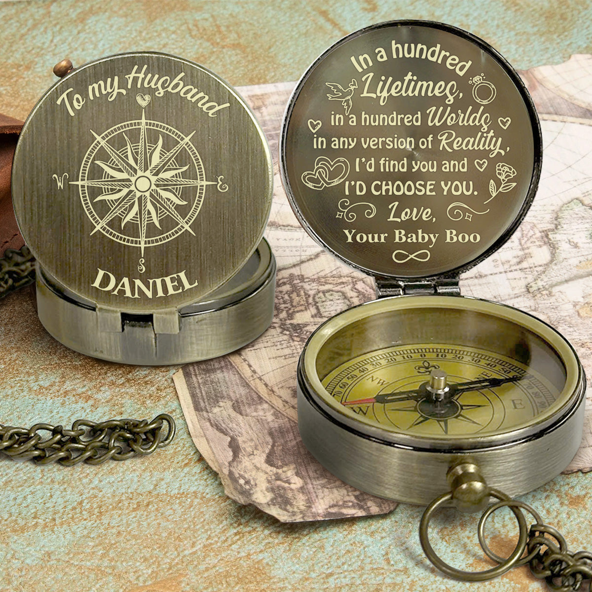 You Can Always Find Your Way Back To Me - Personalized Compass
