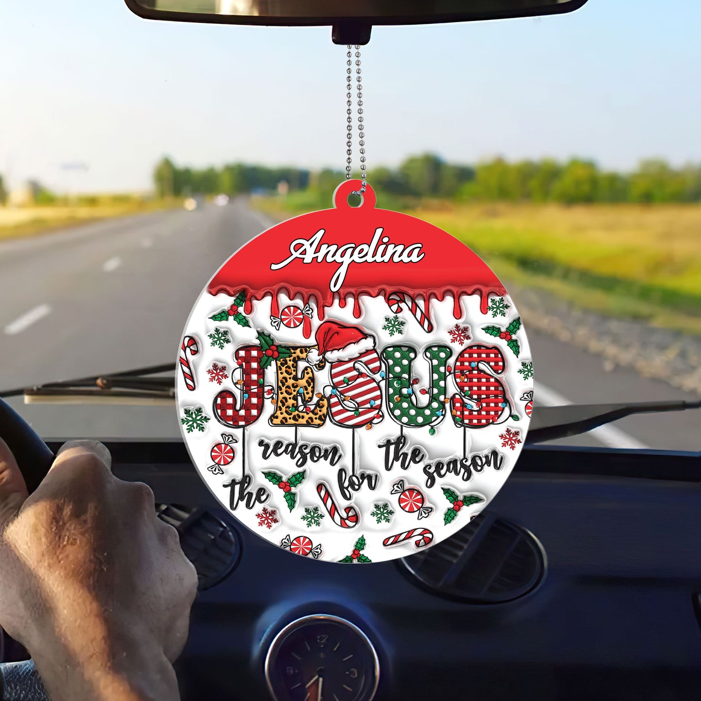 Jesus The Reason For The Season - Personalized 1-Side Acrylic Ornament FCACOLEH1626TA
