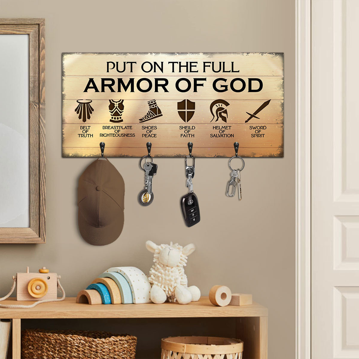 Put On The Full Armor Of God - Key Holder FCUWKHCSLEHA1620TA
