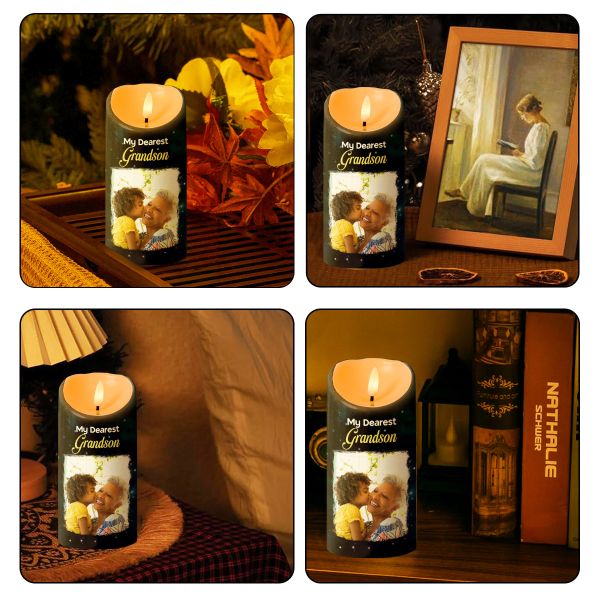 My Dearest Granddaughter, Grandson I Pray You Are Safe - Personalized Flameless LED Candle