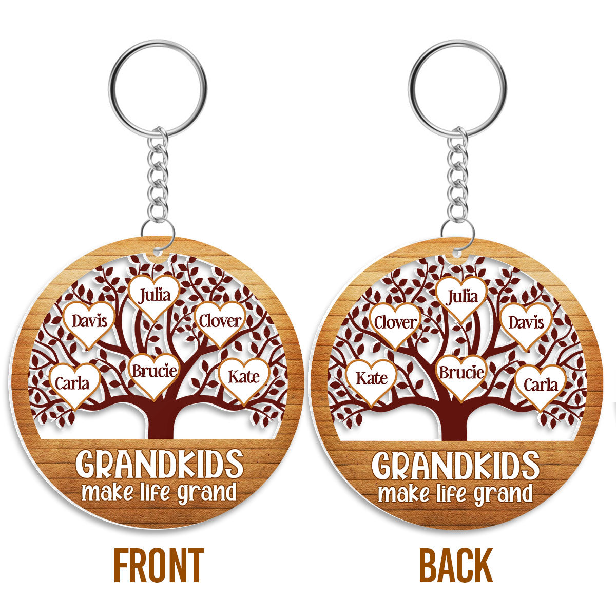 Grandkids Make Life Grand - Personalized Acrylic Keychain FCKCH890
