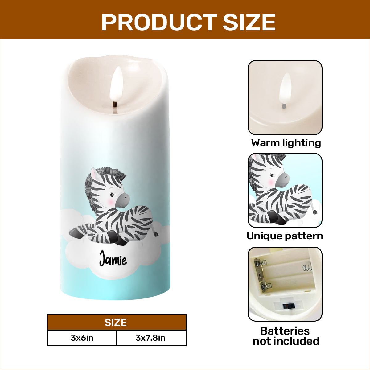 Grandkids Always In My Heart - Personalized Flameless LED Candle