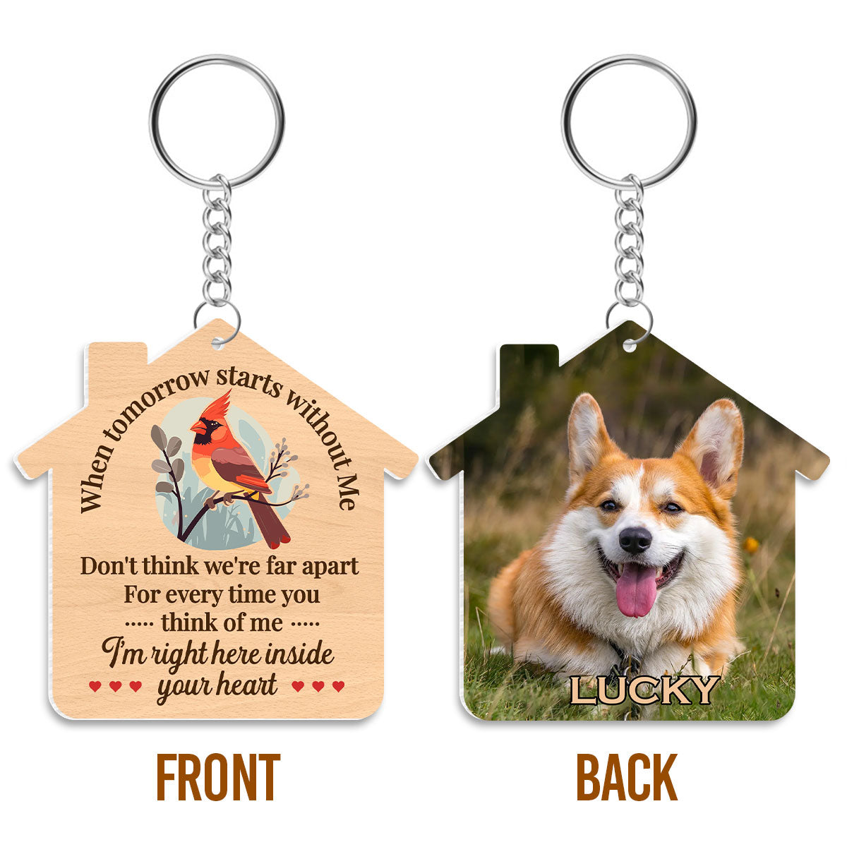 I'm Right Here Inside Your Heart - Personalized Acrylic Keychain FCKCH889