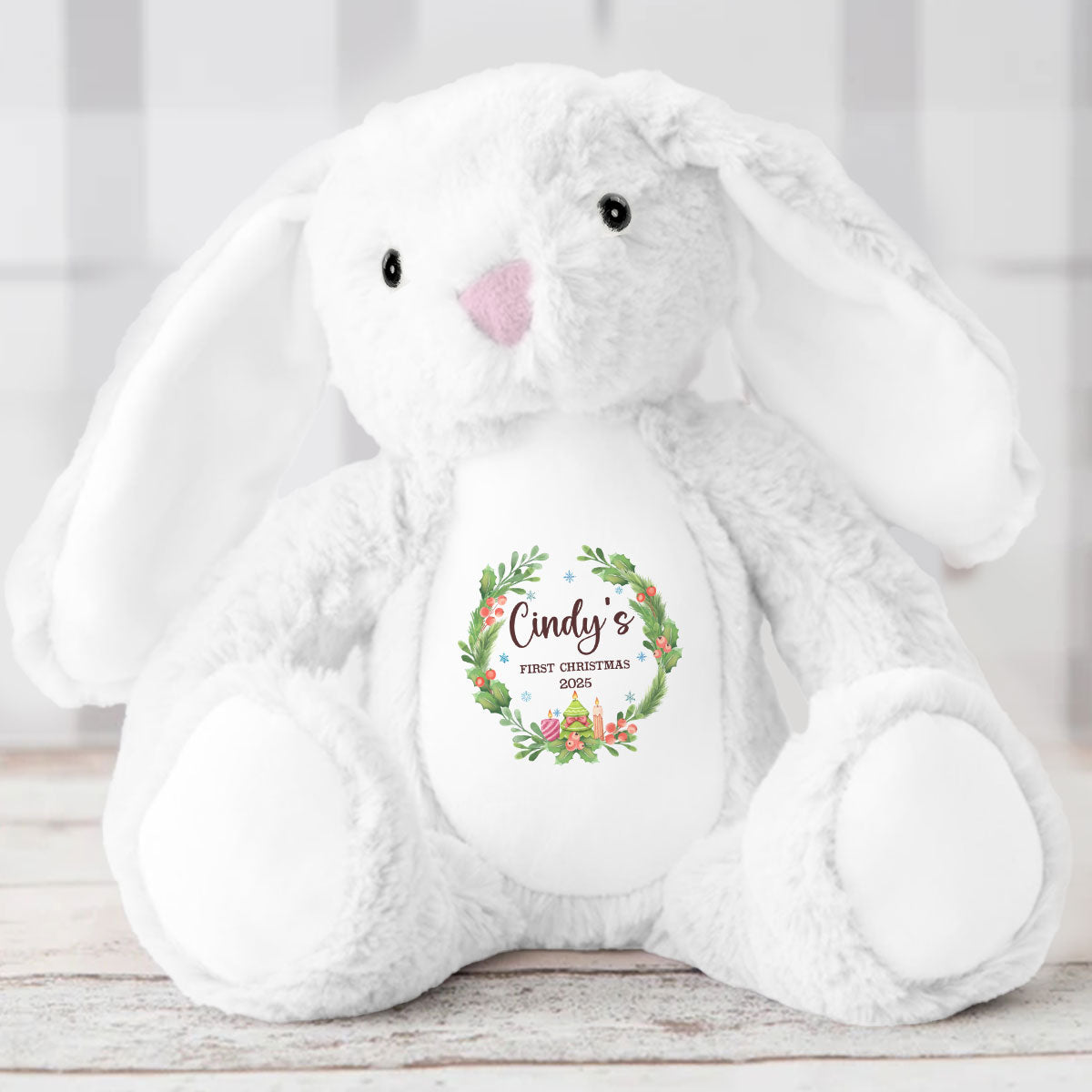 Baby's First Christmas - Personalized Stuffed Bunny