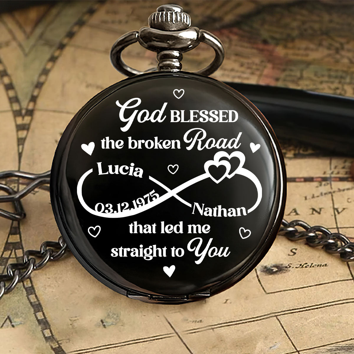 God Knew My Heart Needed You - Personalized Pocket Watch