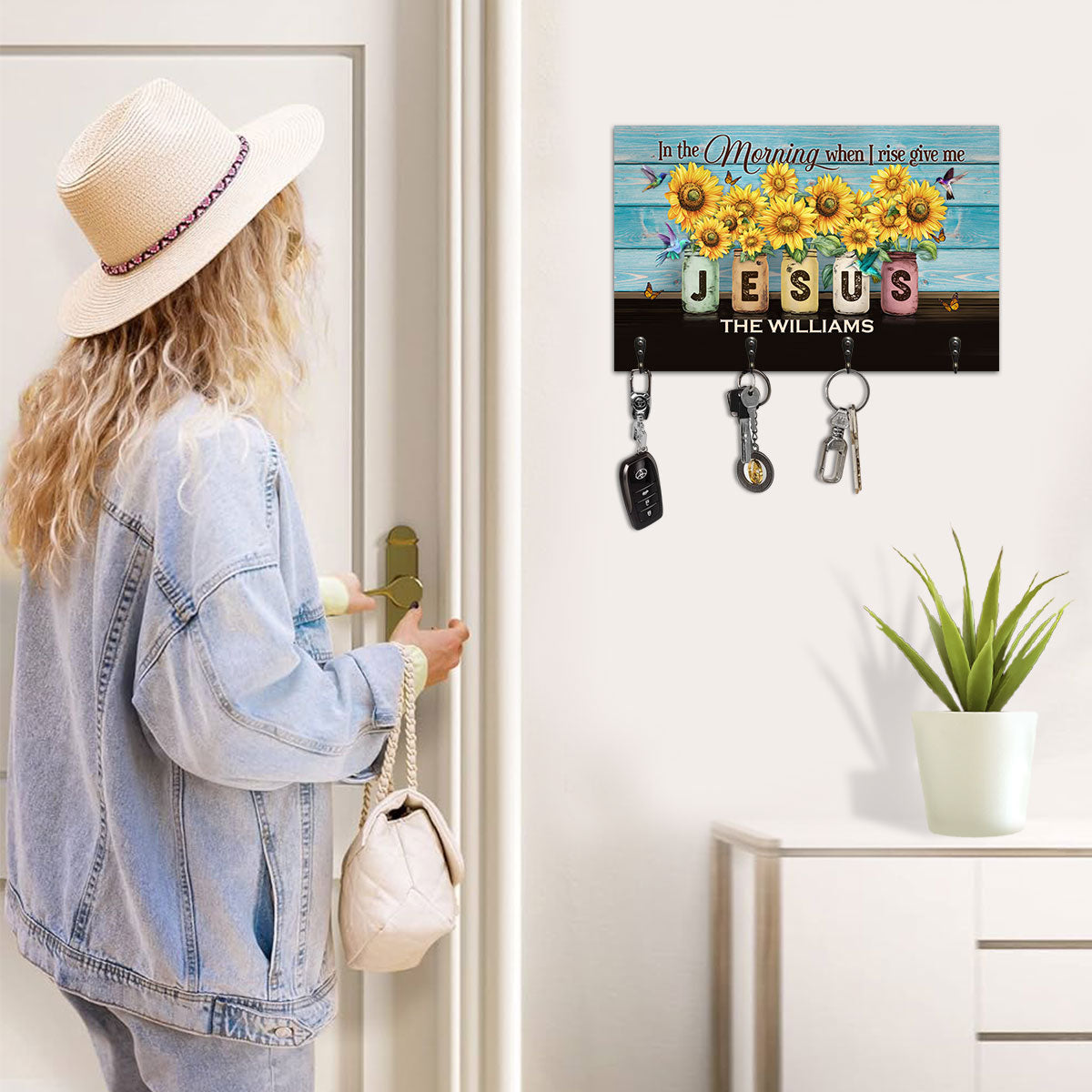 In The Morning When I Raise Give Me Jesus - Personalized Key Holder FCUWKHCSLEH1780TA