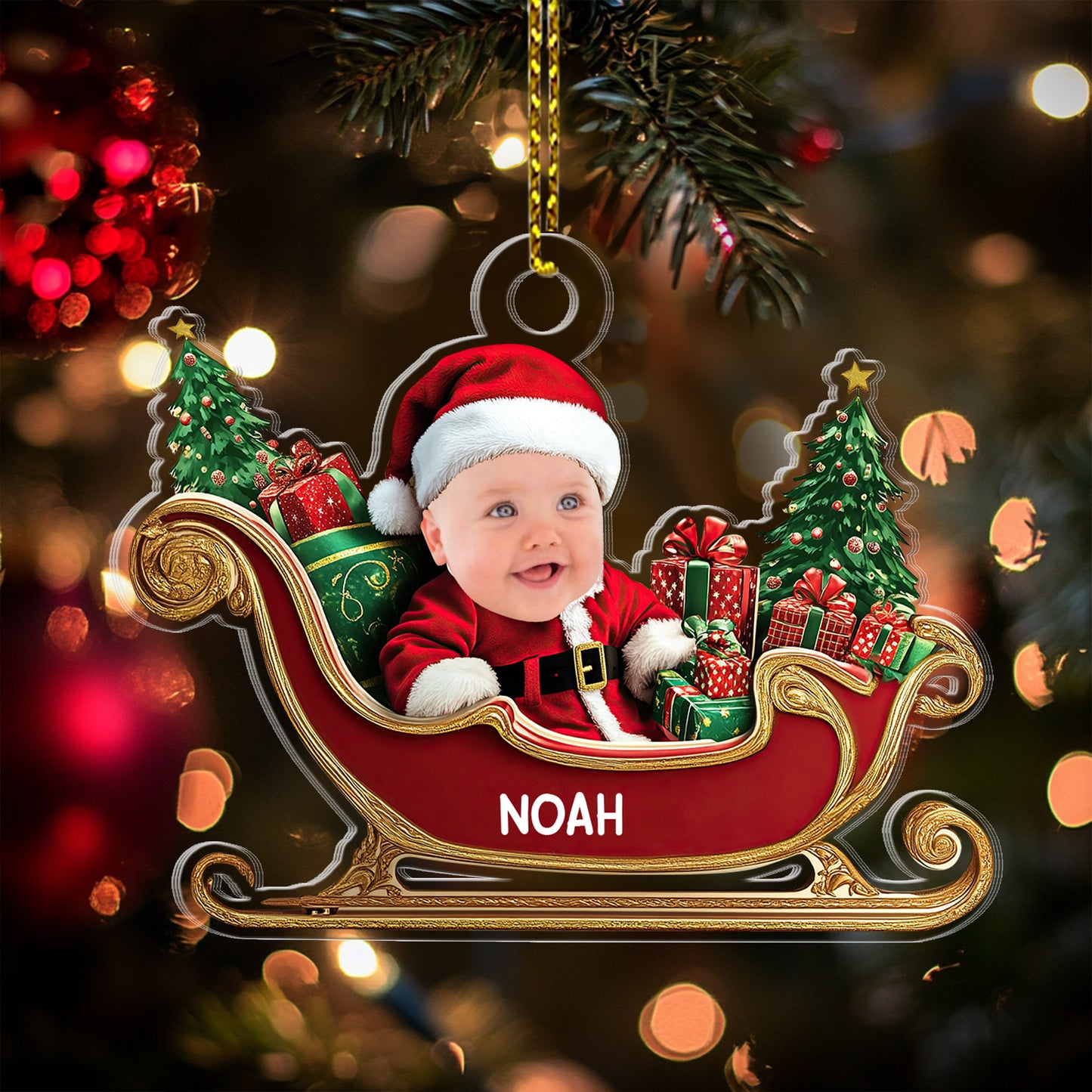Cute Baby - Personalized 1-Side Acrylic Ornament FCACOLETN2254T