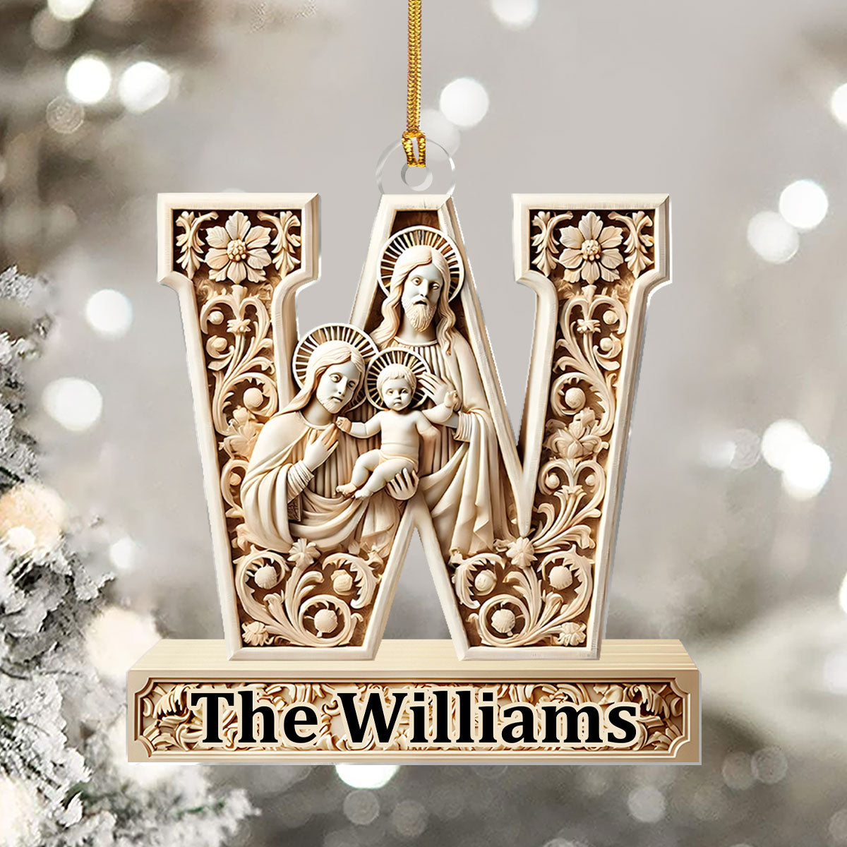 Nativity Family - Personalized 1-Layer Acrylic Ornament