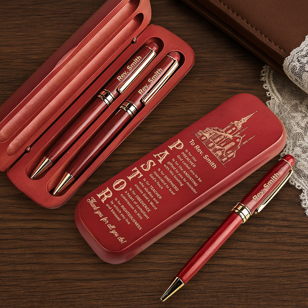 Blessings Of A Shepherd - Personalized Wooden Pen Set