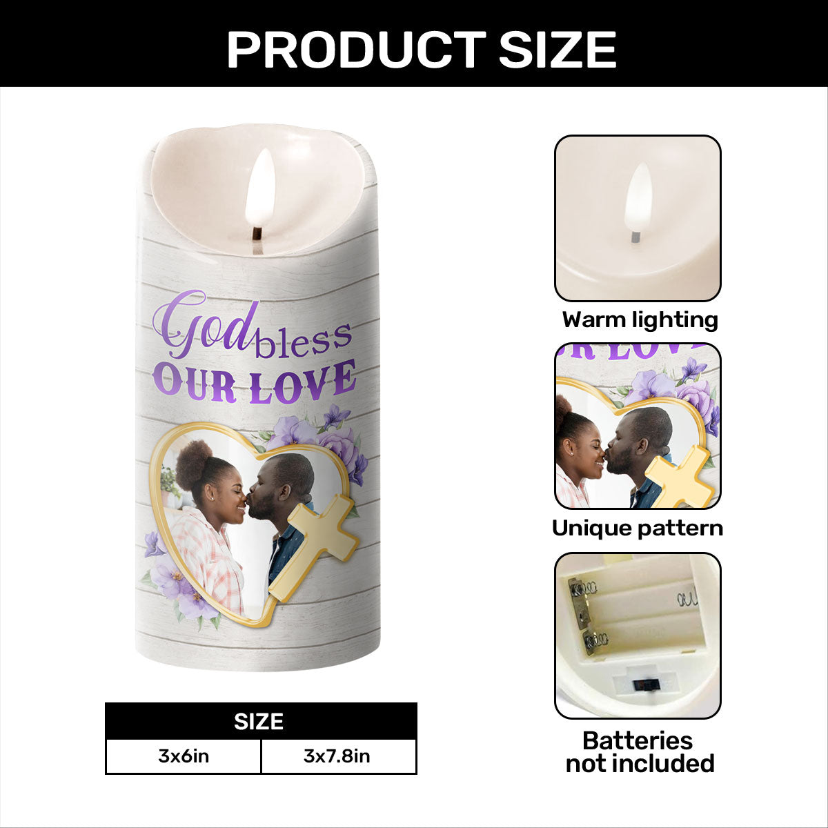A Cord Of Three Strands - Personalized Flameless LED Candle
