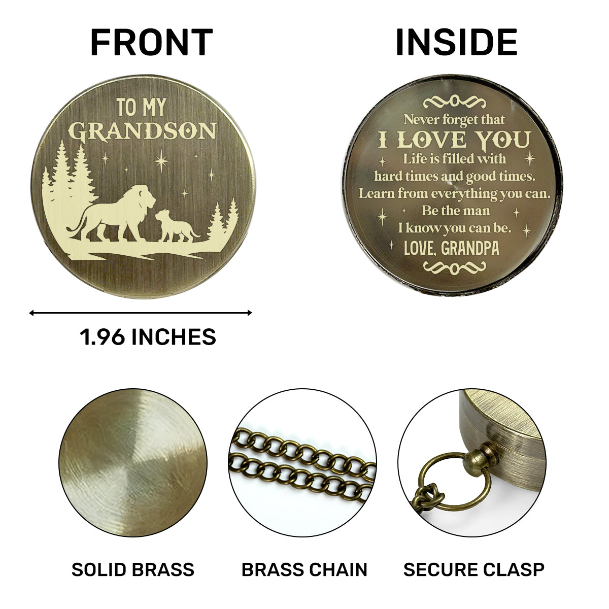 Be The Man I Know You Can Be - Personalized Compass