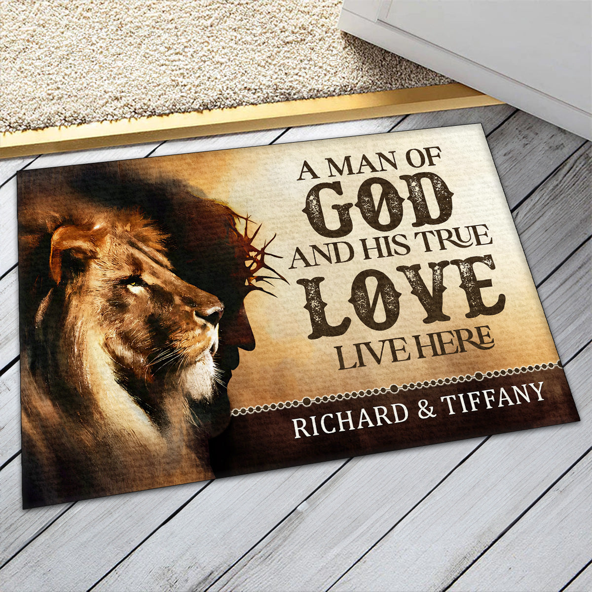 Man Of God - Personalized Doormat
