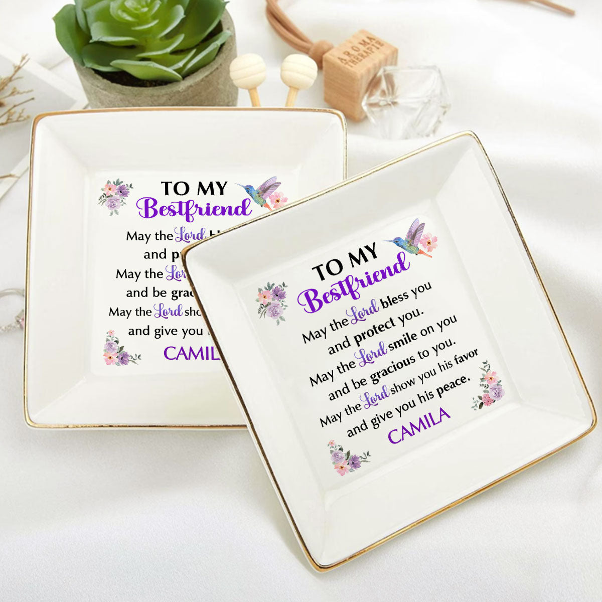 The Lord Bless You - Personalized Jewelry Dish FCJDNUHA1952M