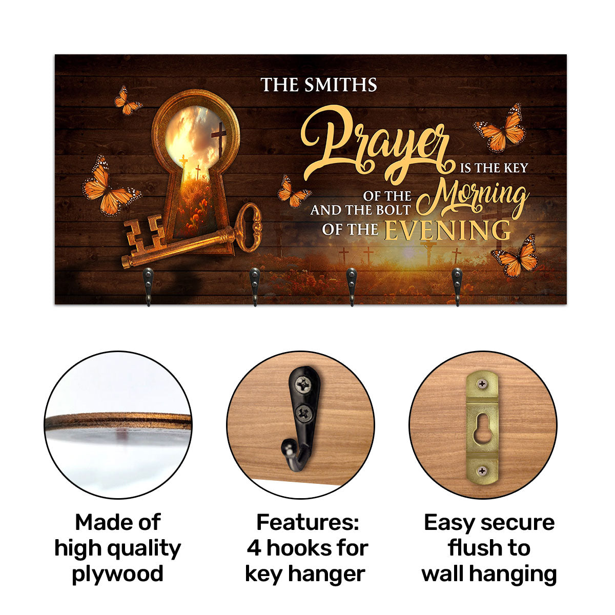 Prayer Is The Key - Personalized Key Holder FCUWKHCSLEPA1741TA