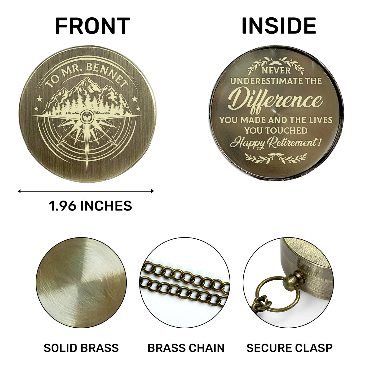 Retirement Tribute - Personalized Compass
