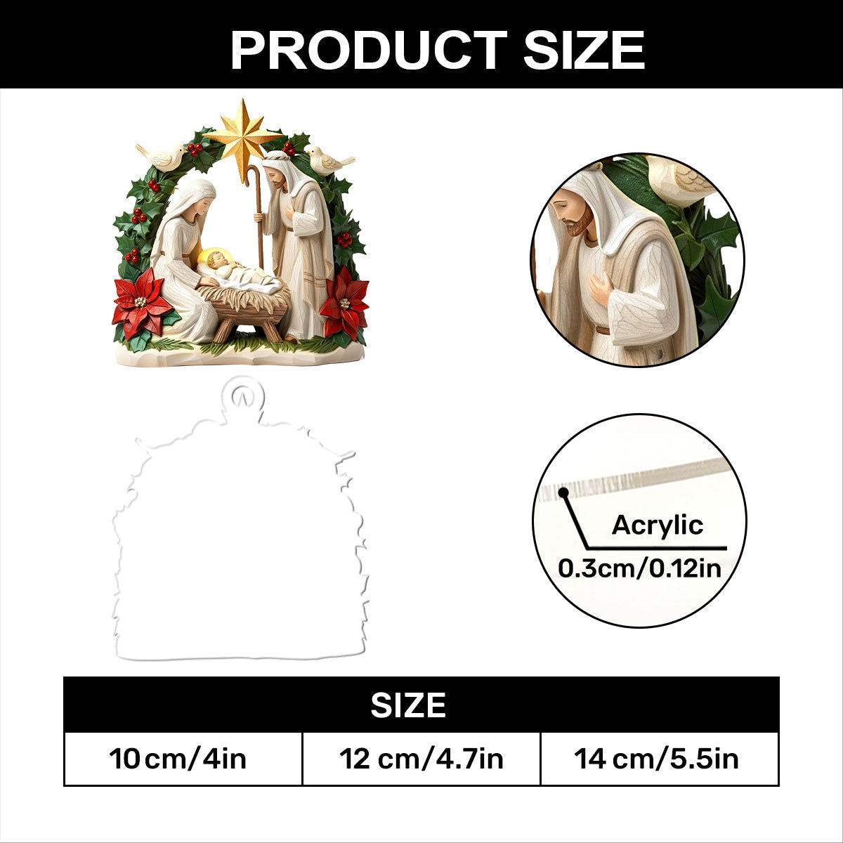 Ivory Blessing Jesus Is The Reason - 1-Layer Acrylic Ornament