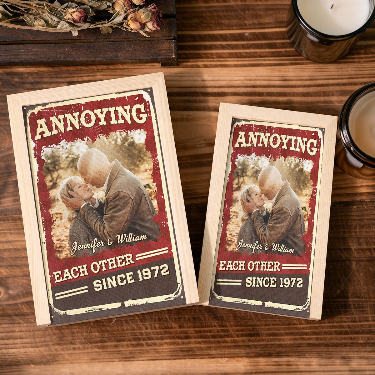 Annoying Each Other For Plenty Of Years And Still Going Strong - Personalized Wooden Matchbox