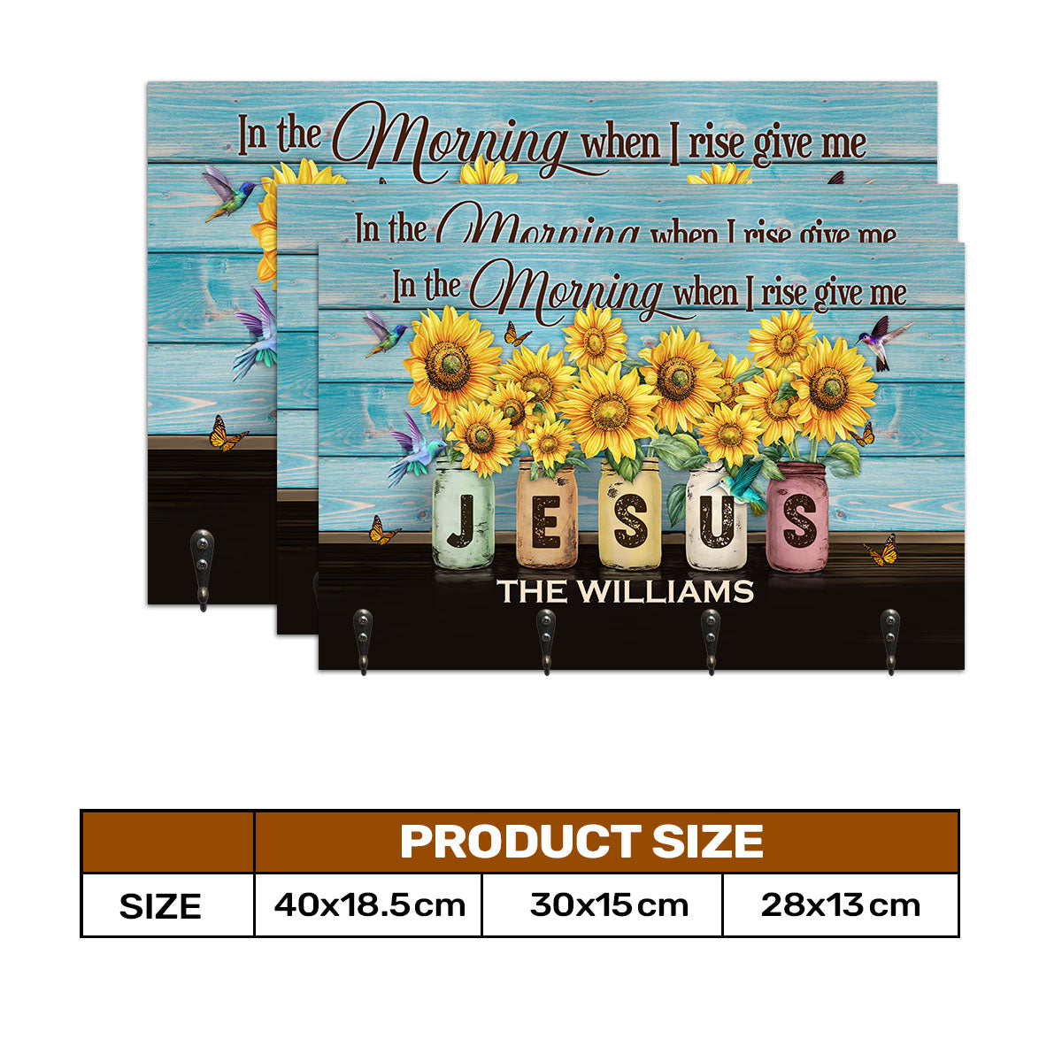 In The Morning When I Raise Give Me Jesus - Personalized Key Holder FCUWKHCSLEH1780TA