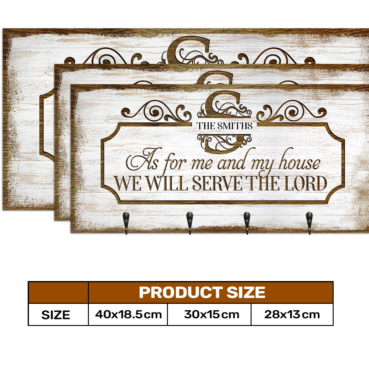 As For Me And My House We Will Served The Lord - Personalized Key Holder