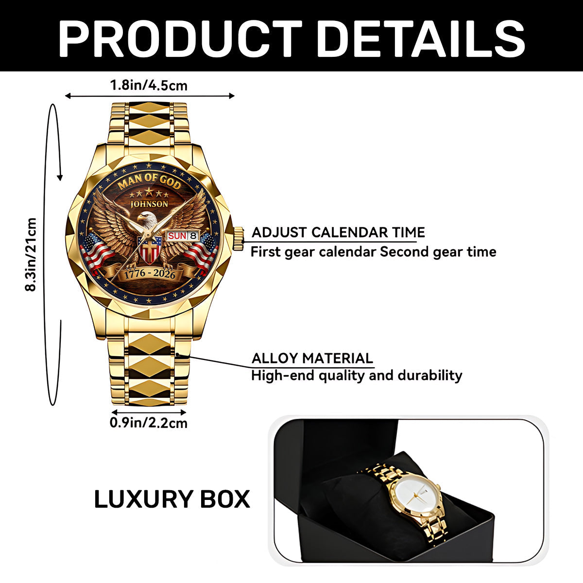 Man Of God - Personalized Men's Wrist Watch