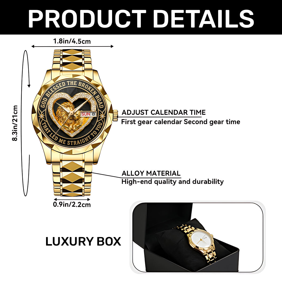 Blessed Road Led To You - Personalized Men's Wrist Watch