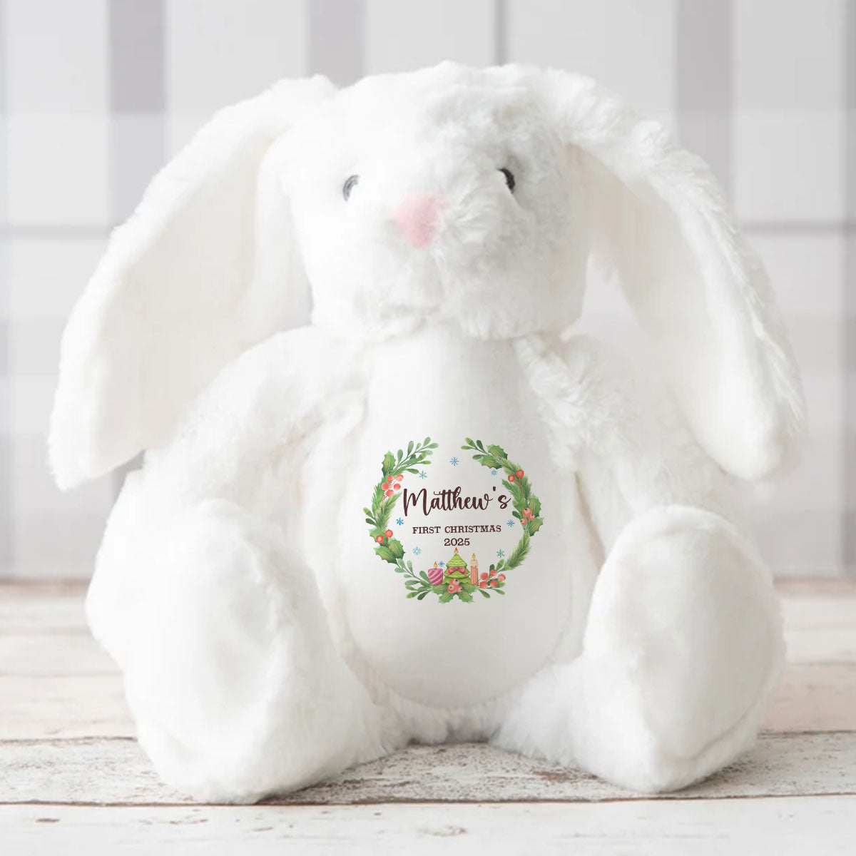 Baby's First Christmas - Personalized Stuffed Bunny
