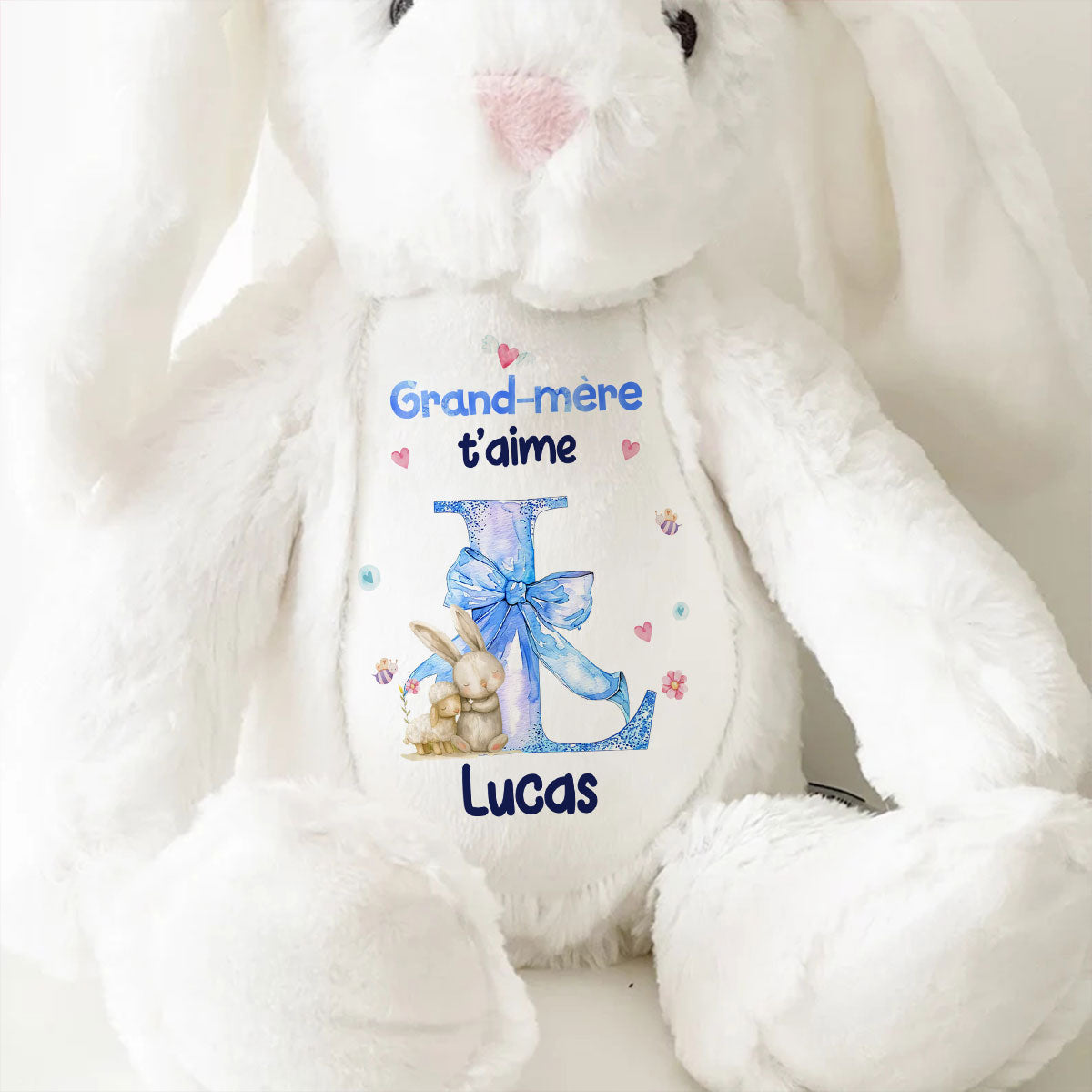 Grand-mère T'aime - Personalized Stuffed Bunny