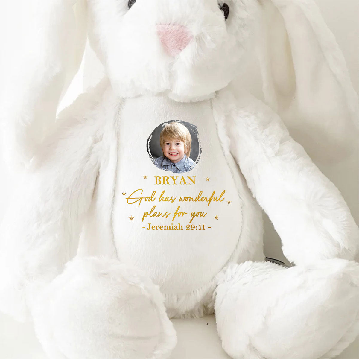 God's Promises For Kids - Personalized Stuffed Bunny