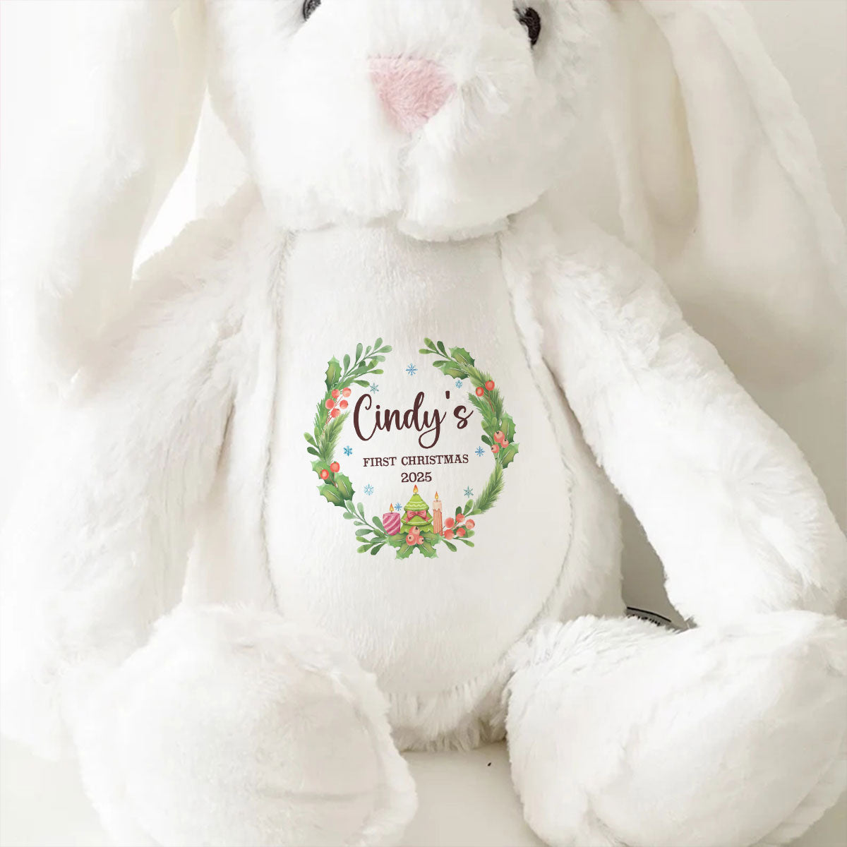 Baby's First Christmas - Personalized Stuffed Bunny