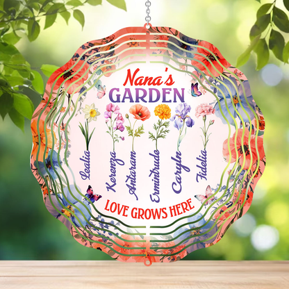 Nana's Garden - Personalized Wind Spinners FCWISPLEM1778M