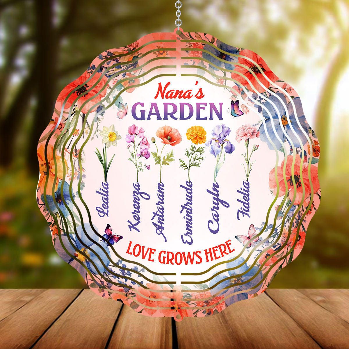 Nana's Garden - Personalized Wind Spinners FCWISPLEM1778M