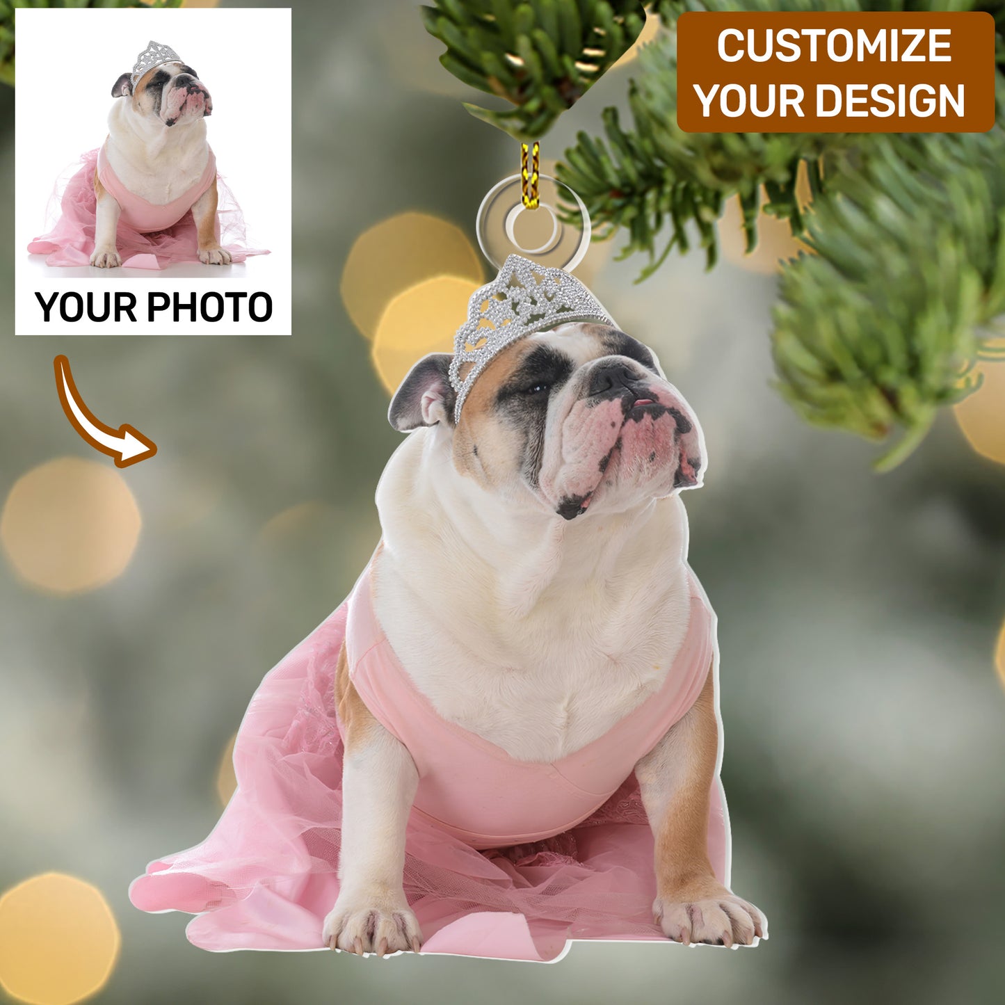 Custom Your Any Photo - Personalized 1-Side Acrylic Ornament FCACOLETN2556T