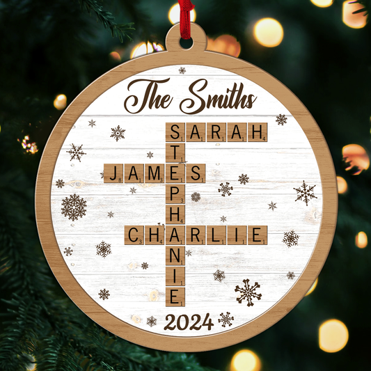 Family - Personalized Wood & Acrylic Ornament