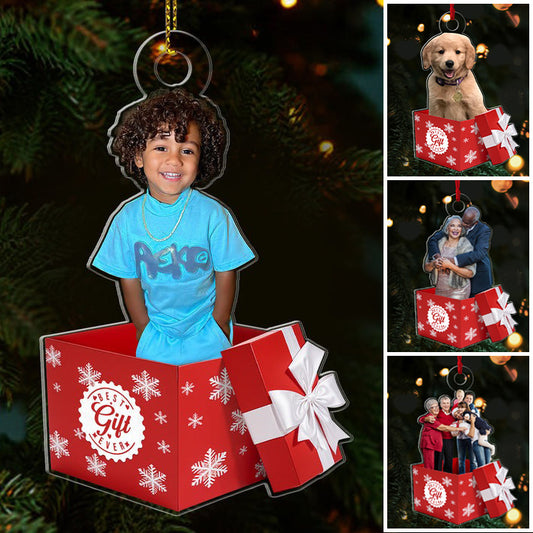 Best Gift Ever Photo Upload - Personalized 1-Side Acrylic Ornament FCACOLETN2344T