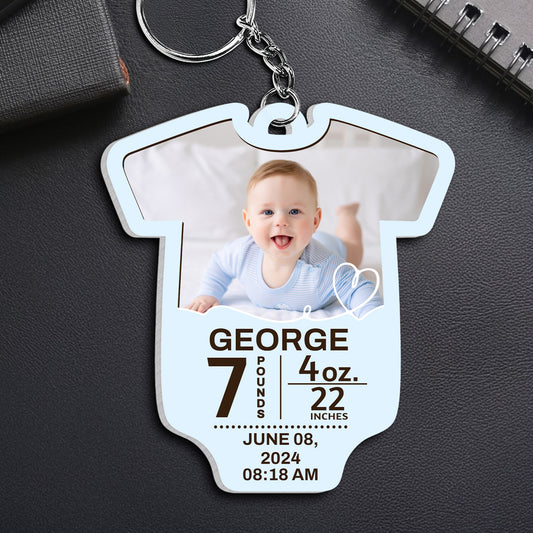 Cute Baby Bodysuit - Personalized Acrylic Keychain