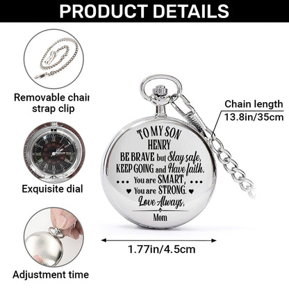 Courage Direction Love Keepsake - Personalized Pocket Watch