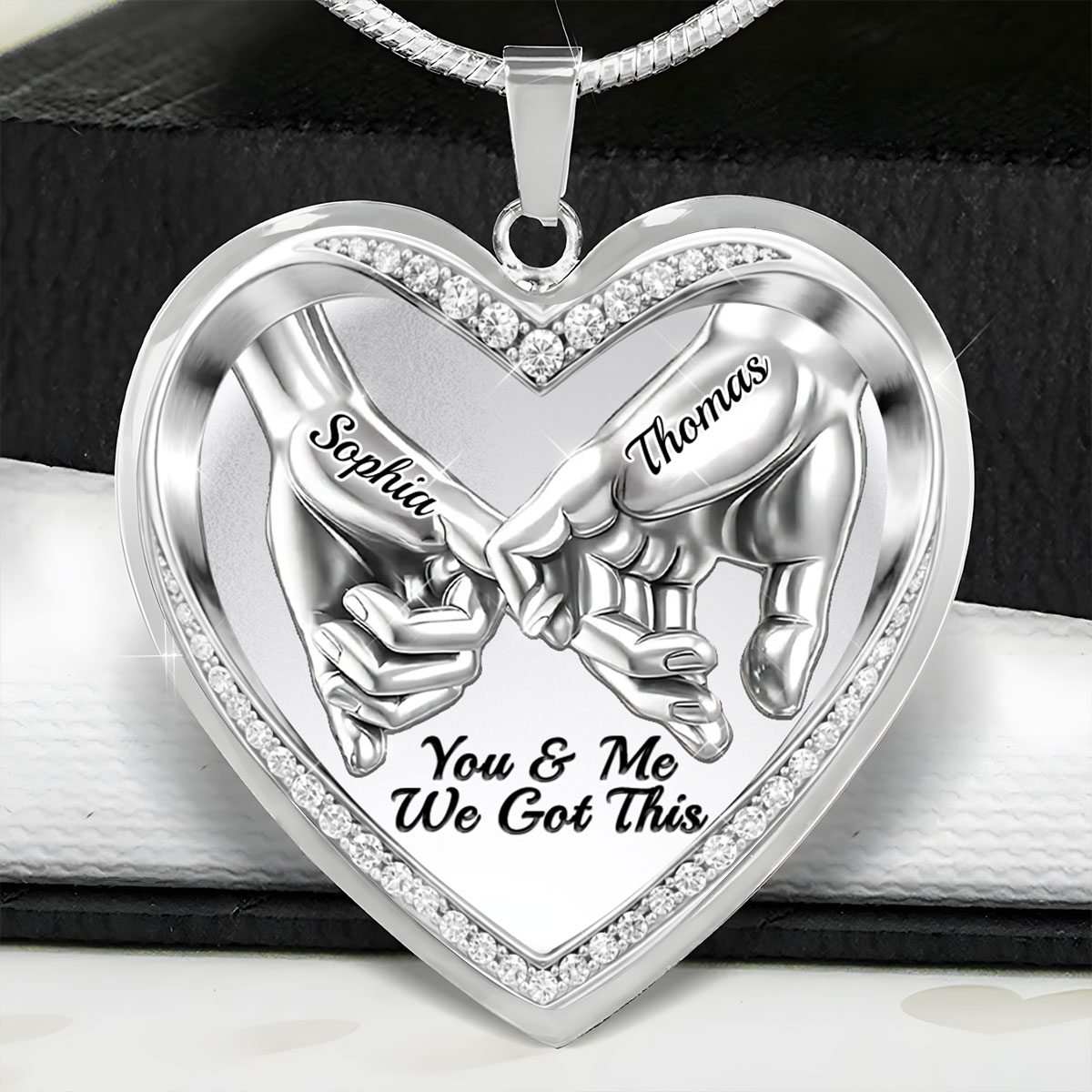 Linked By Love - Personalized Heart Necklace