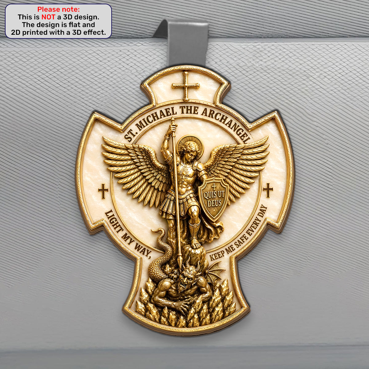 St. Michael Keep Me Safe -  Car Visor Clip