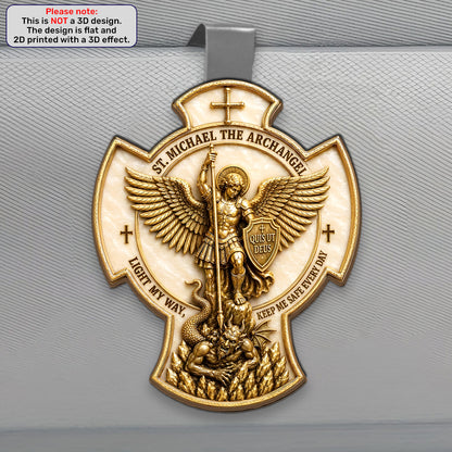 St. Michael Keep Me Safe -  Car Visor Clip